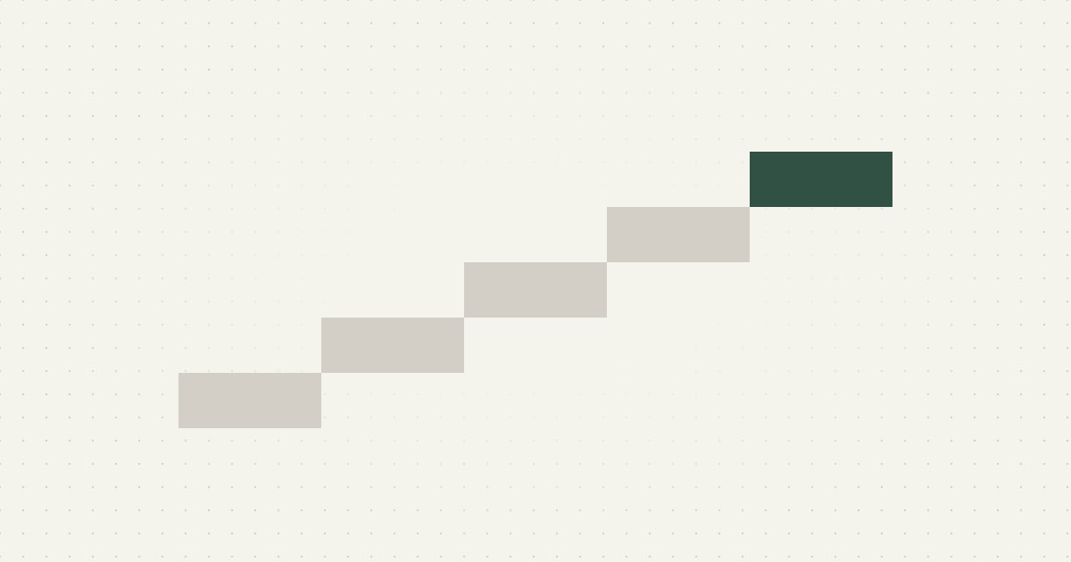 Ilustración de una escalera de cinco escalones