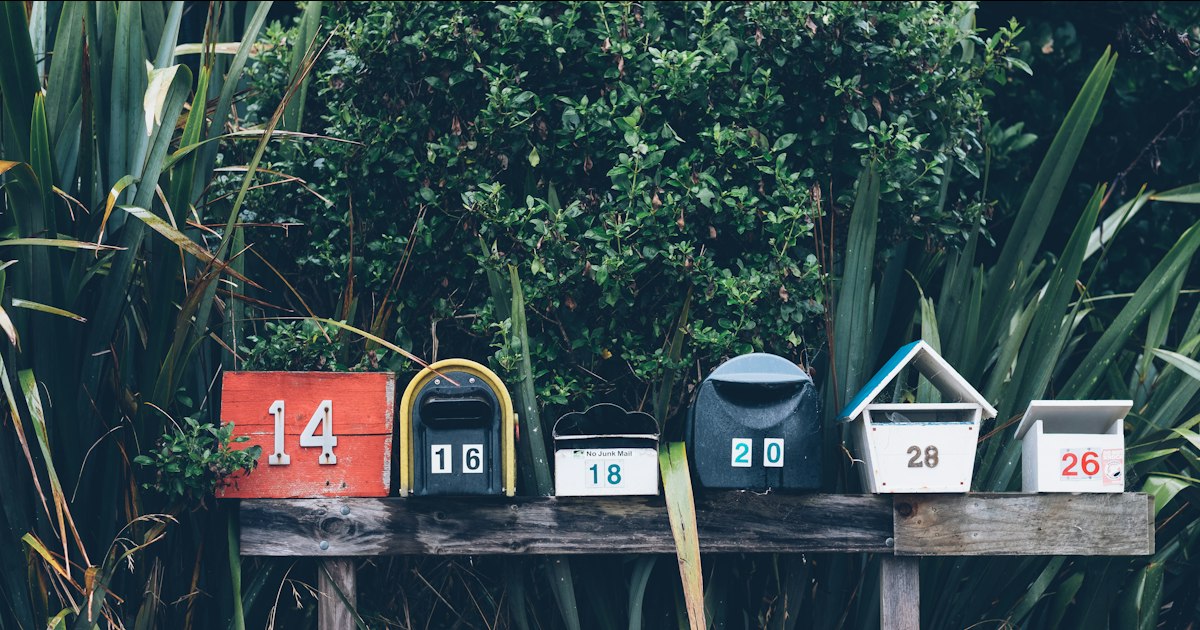 Fila de buzones de correo
